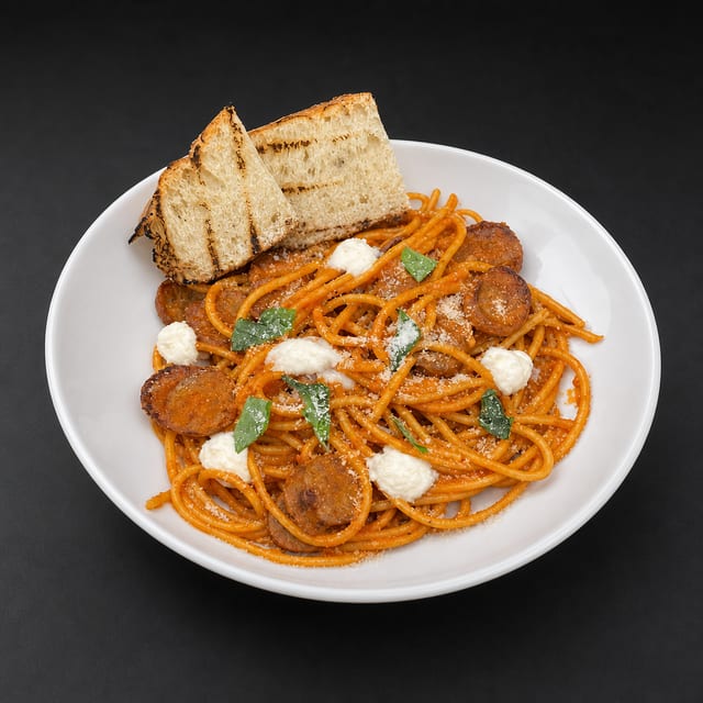 Bucatini Pomodoro.