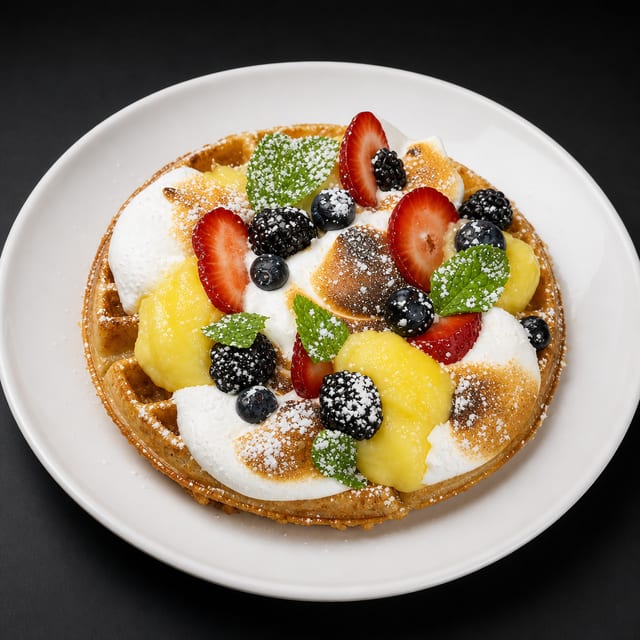 Lemon Meringue Waffle- Make it a Plate!.