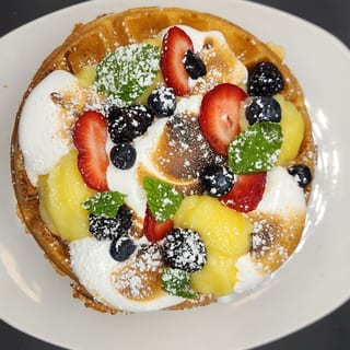 Lemon Meringue Waffle Stack