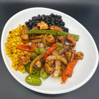 Fajita Chicken and Rice Bowl